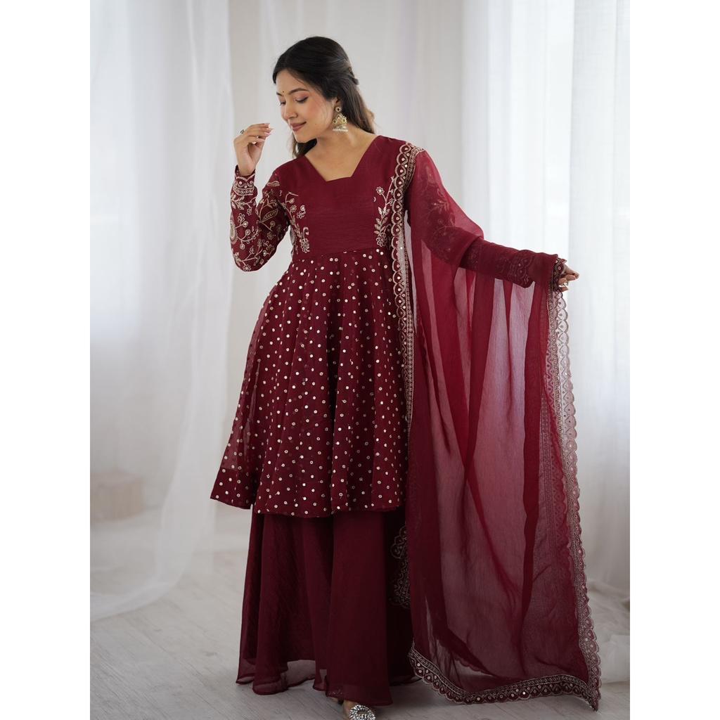 Designer Paksiatni Bollywood Top Palazzo Suit Party Wedding Wear Salwar Kameez