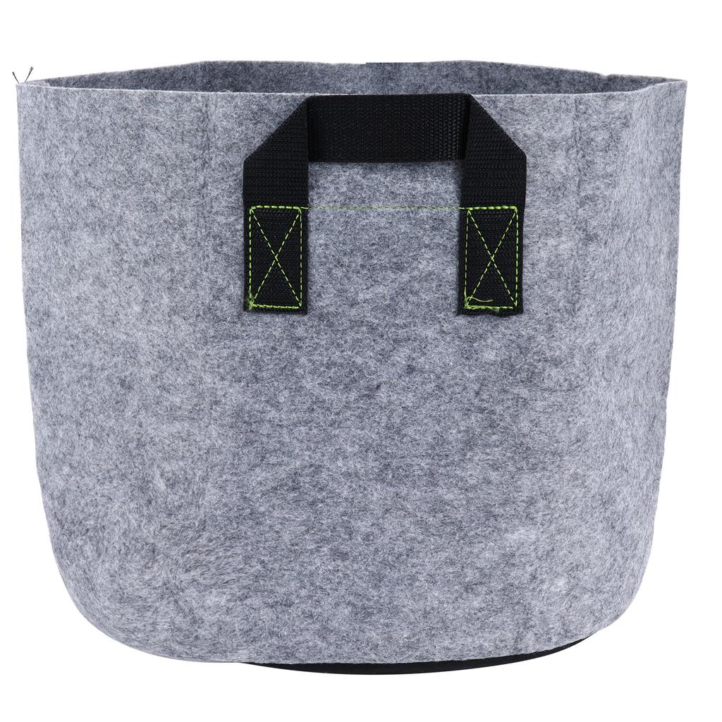 Plant Grow Bag with Handles NonWoven Fabrics Vegetable Flowers Planting Bag Pot GrayBlack(7 Gallon )