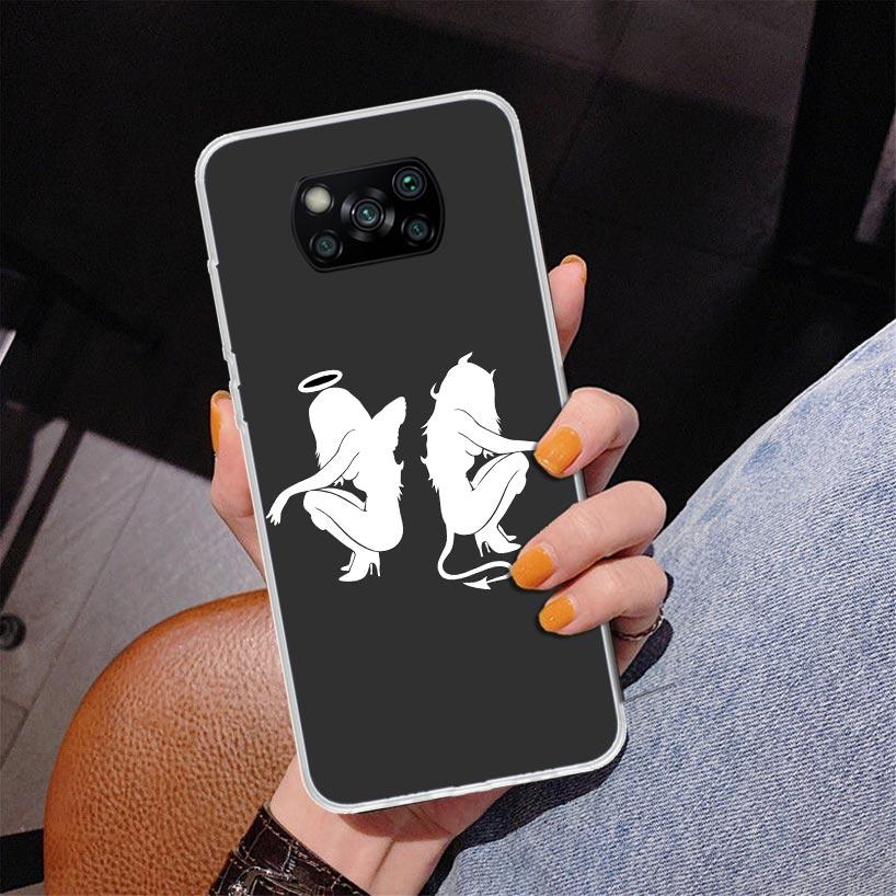 Angel Devil Sexy Girl Phone Case For Xiaomi Poco X7 X6 X5 Pro F7 Ultra Redmi 15C 15 13C 13 12C 12 10 10A 10C 9 9A 9C 9T Cover Po