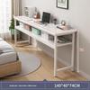 Changbaosen Simple Sintered Stone Computer Desk with Double Shelf