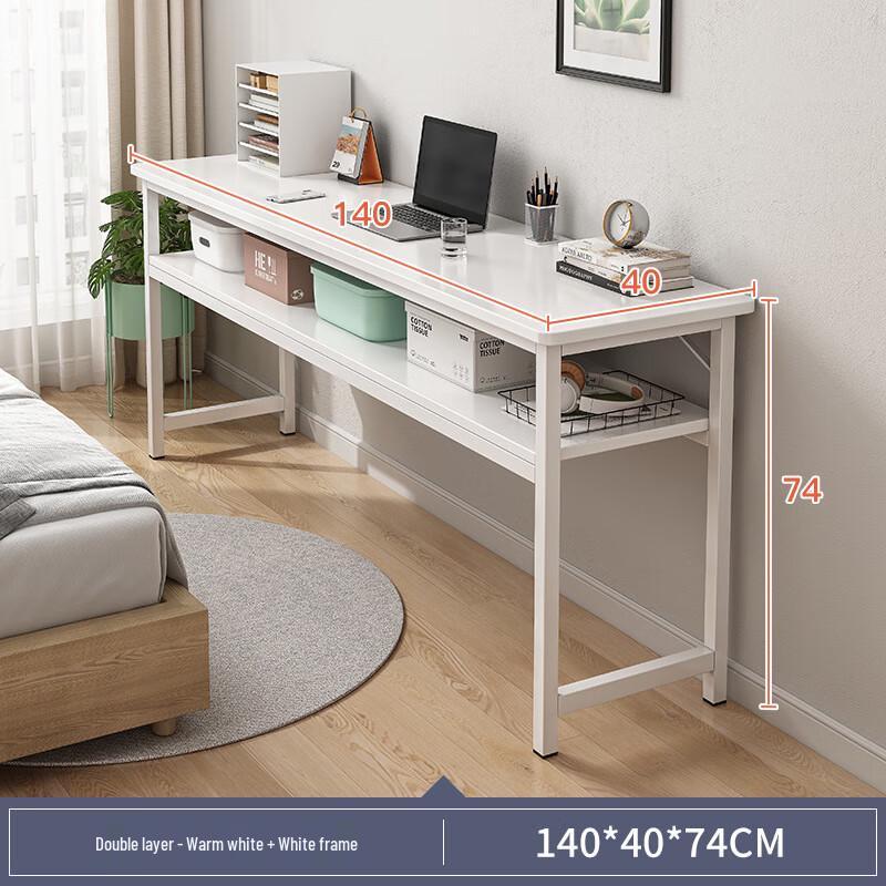 Changbaosen Simple Sintered Stone Computer Desk with Double Shelf