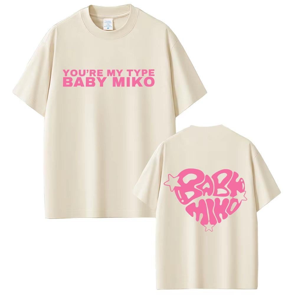 Young Miko Baby Miko Merch Tshirt Men Women Hip Hop Fashion Short Sleeve T Shirt Male Casual Pure Cotton Crewneck Tshirts