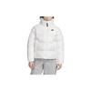 Nike Therma-FIT City Series Kurtka puchowa z nadrukiem logo, z wysokim kołnierzem, damska, odzież wierzchnia, biała DV0555-100