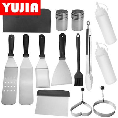 14-teiliges Grillwerkzeug-Set, Schaufelwerkzeug, Edelstahl, Steakschaufel, Kochschaufel-Kombinationsset