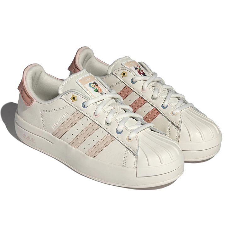 Adidas Originals Superstar Ayoon Leather Shock Absorbing Durable Low-Top Sneakers Unisex Sneakers Light-Pink GW7235