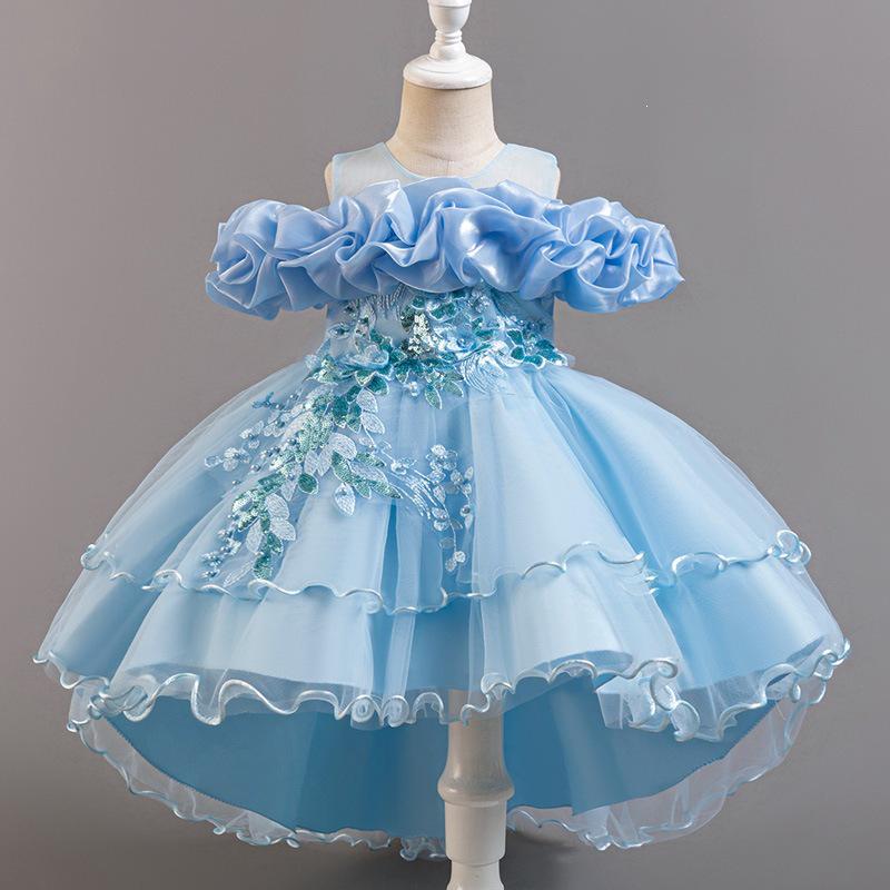 Princess Floral Puffy Wedding Dresses for Girls - Elegant Long Skirts and Formal Gowns
