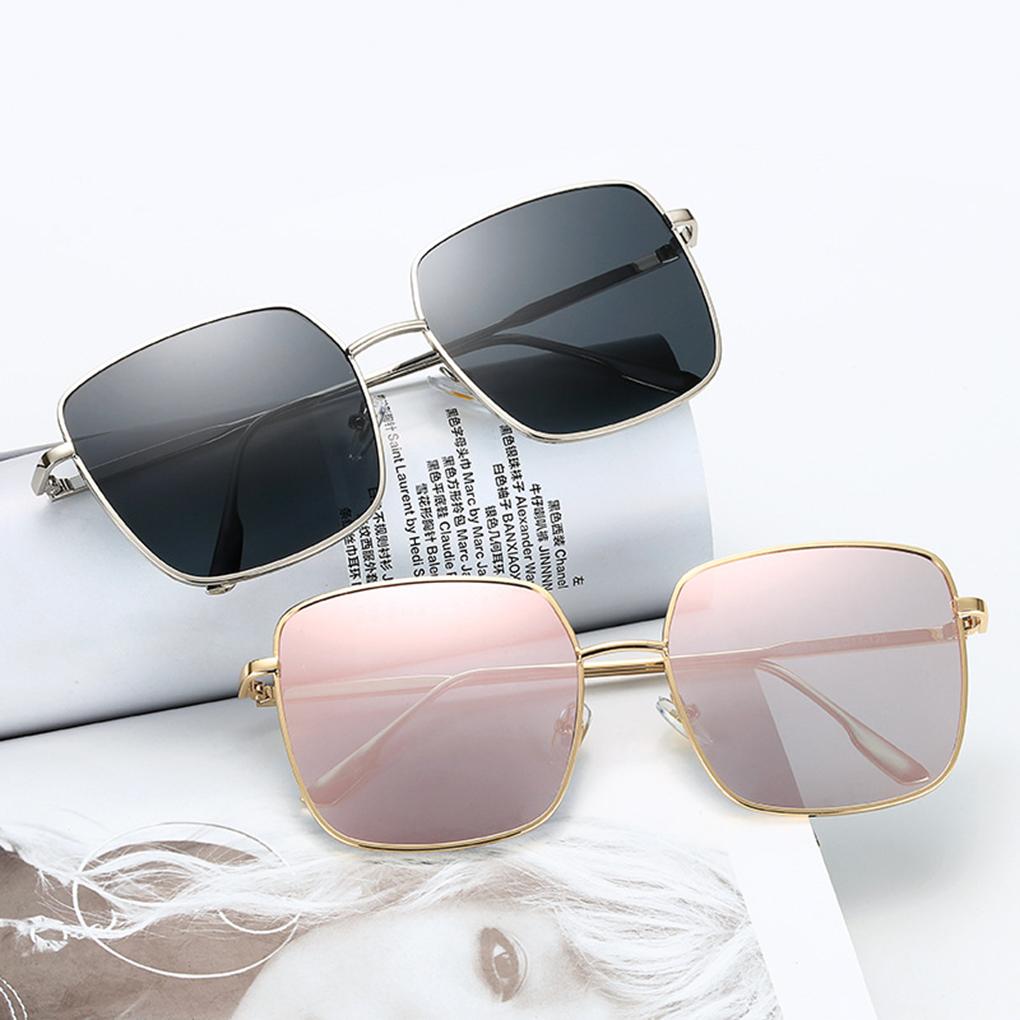Vintage Retro Square Sunglasses Mirrored Metal Frame Glasses Women Gifts