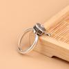 Buddhist Tibetan Prayer Wheel Ring Good Luck Chakras Ring Lotus Floral Ring