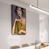 Bunte Frau Abstrakte Malerei Zeitgenössische Figur Kunst Porträt Poster Druck Wand Kunst Bilder Wohnzimmer Nordic Home Decor