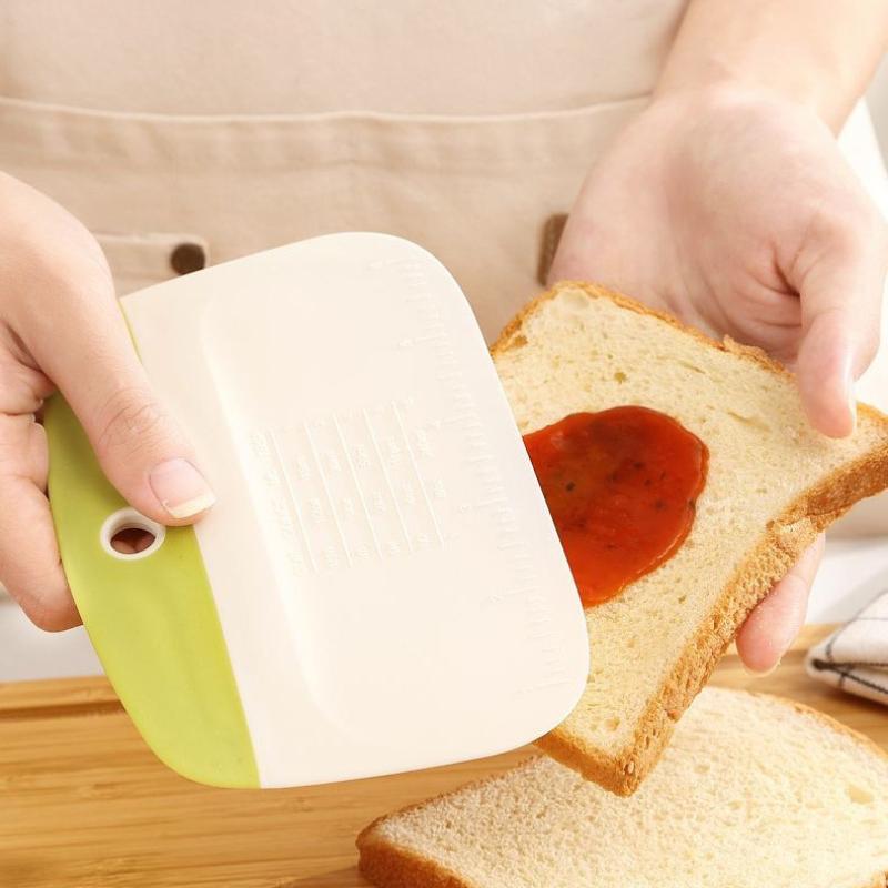 Dough Scraper Bowl Scraper Bread Cream Cake Pizza Cutter Bench Scraper Dough Cutter Diy Baking Kitchen Cooking Tools With Scale