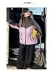 Girls' Color Block Hooded Windbreaker - Casual Spring/Autumn Jacket for Big Kids