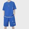 Men's Waffle Short-Sleeve T-Shirt and Loose Two-Piece Casual Sports Set