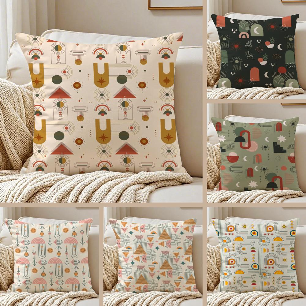Boho Plant Nordic Cushion Cover Pillowcase Ultra Soft Skin Friendly Fabric Cloud Like Comfort Concealed Zipper