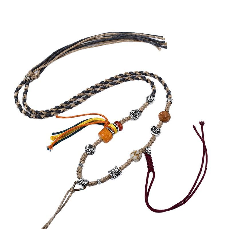 Tibetan Handmade Bull Pendant Necklace with Sweater Chain