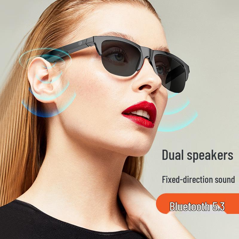 F06 Bluetooth Sunglasses with Headphones - Lightweight, Pure Sound, Shading, Sports & Leisure.