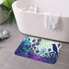 1 Stück Halloween Schädel Krähe Küchenteppich Rutschfeste Fußmatte Pop Design Badezimmerteppich Badematte Teppich für Zuhause Spüle Wäsche Dekor