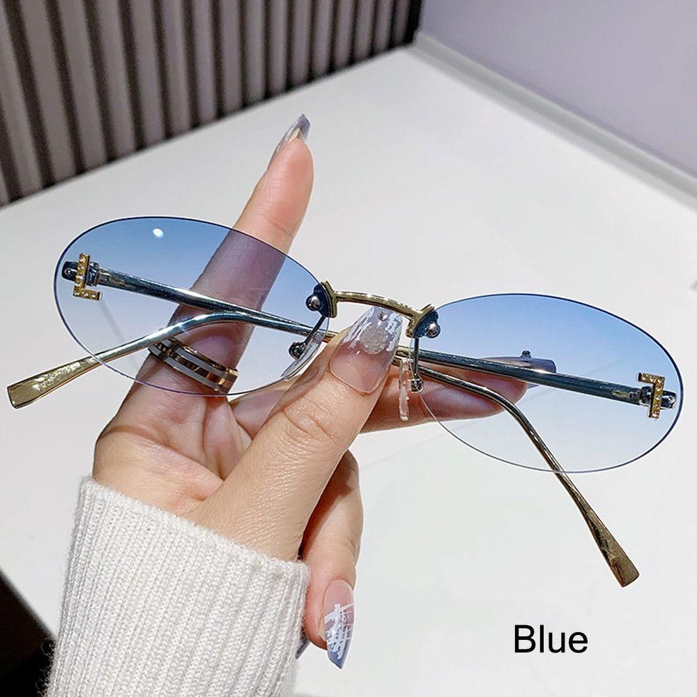 

Солнцезащитные очки с буквенным декором и защитой от ультрафиолета UV400, металлические оттенки для женщин и мужчин Blue