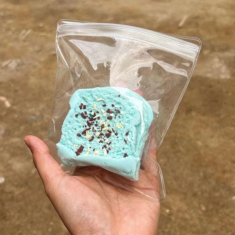 Simulated Food Bread Series Toast Pinching Toy Ball Handmade Stress Relief Silicone Food Grade Pinch Non Toxic Odorless Toys