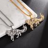 Hot Selling Stainless Steel Cross Chain Animal Pendant Pendant Personalized Domineering Cat Necklace