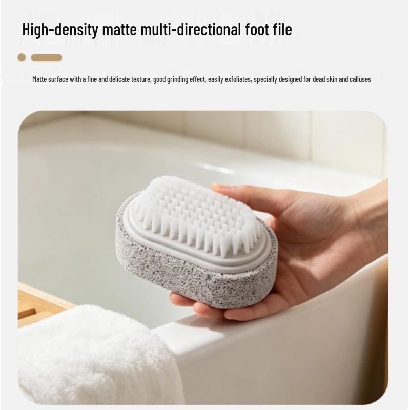 Volcanic Stone Double-Sided Foot Scrubber: Exfoliate, Remove Dead Skin & Calluses with Pumice Brush