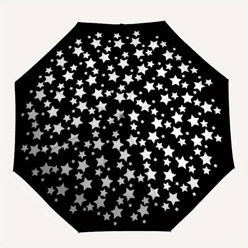 

1pc Starry Sky Automatic Folding Umbrella, Portable & Foldable Design with 8 Ribs, Casual Outdoor Accessory yy250805105
