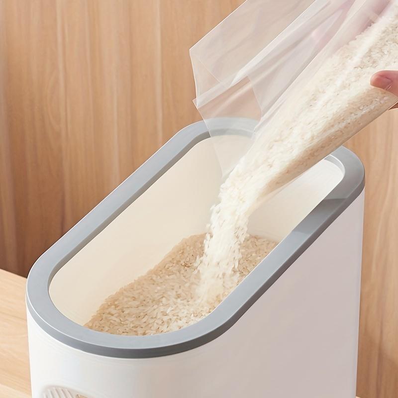 Airtight Rice Storage Container 22lbs Moisture-Proof Large Capacity Rice Dispenser with Measuring Cup for Kitchen Cereals Grains