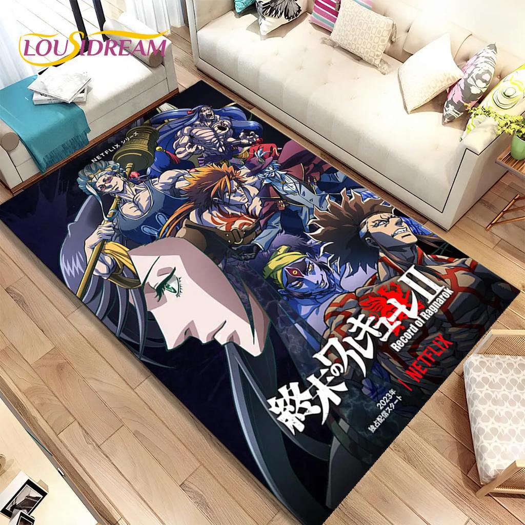 Anime,Record of Ragnarok,Cartoon Area Rug,Carpet Rug for Home Living Room Bedroom Sofa Doormat Decor,Kid Play Non-slip Floor Mat