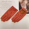 New Women's Sheepskin Gloves Thin Unlined Rivet Style Colored Driving Leather Gloves