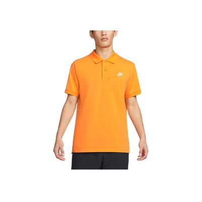 Sportovní jednobarevné polo tričko Pánská trička Oranžová CJ4457-886