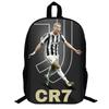 Cristiano Ronaldo Motiv Rucksack Schulkinder 17 Zoll Oxford-Gewebe Doppeltes Träger-Tasche Mit Atmungsaktiven Gepolsterten Trägern