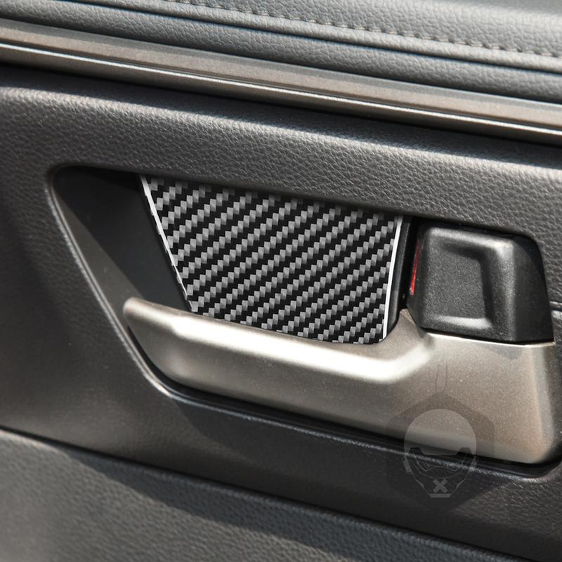 For Toyota Tundra Sequoia + Car Accessories Carbon Fiber Inner Door Bowl Panel Interior Cover Trim Sticker Modification