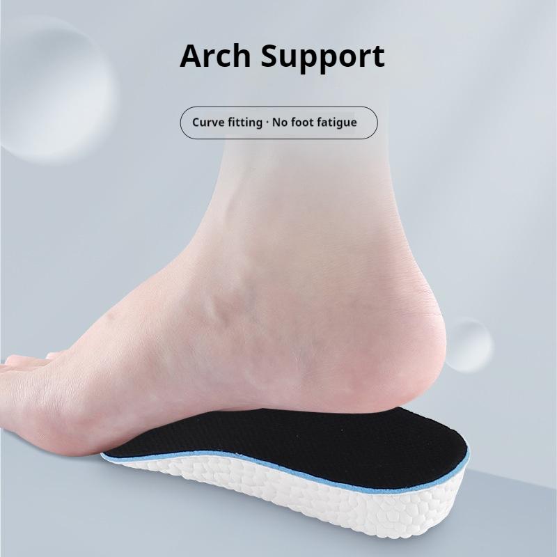 1Pair New Breathable and Comfortable Insoles Height Increase Half Insoles for Men and Women Shock-absorbing Sports Insoles