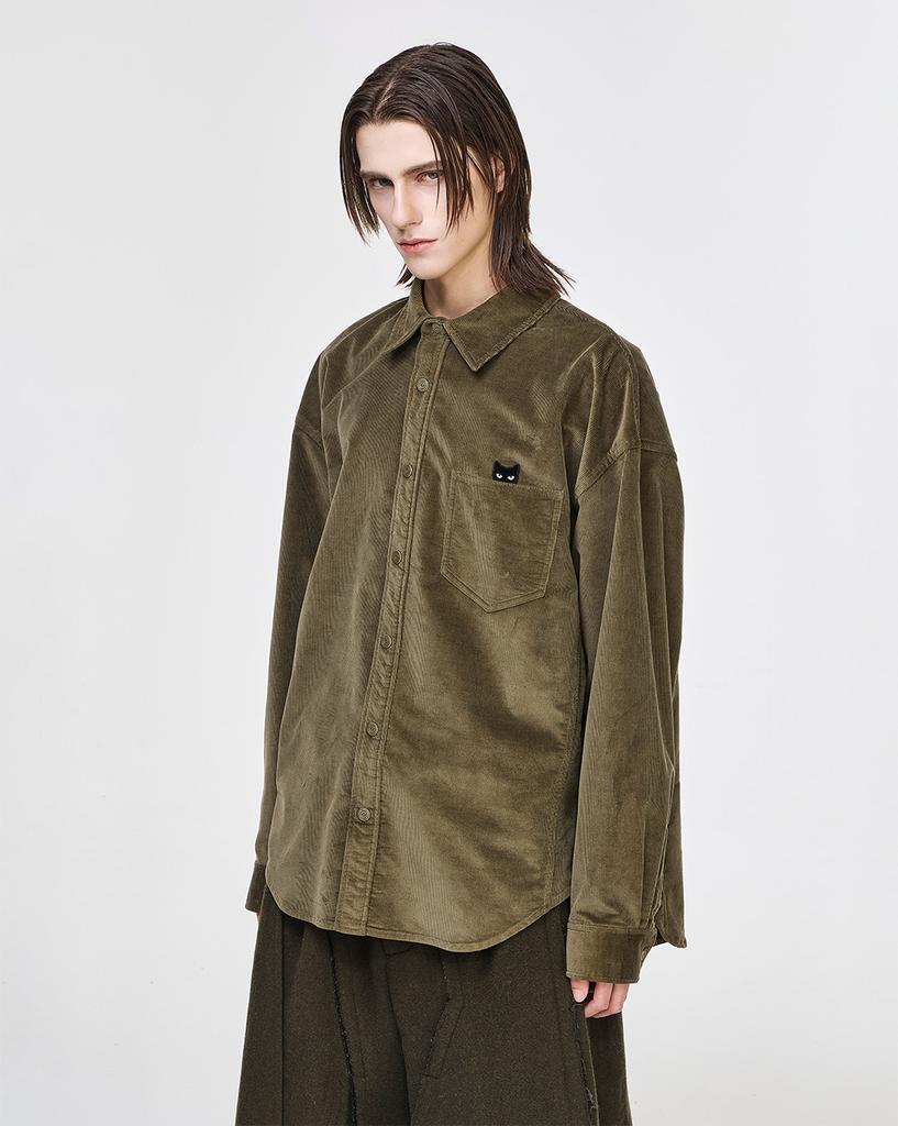 Jijelosongjio G-Zero Corduroy Panther Shirt Khaki Sh5Sh841Kk