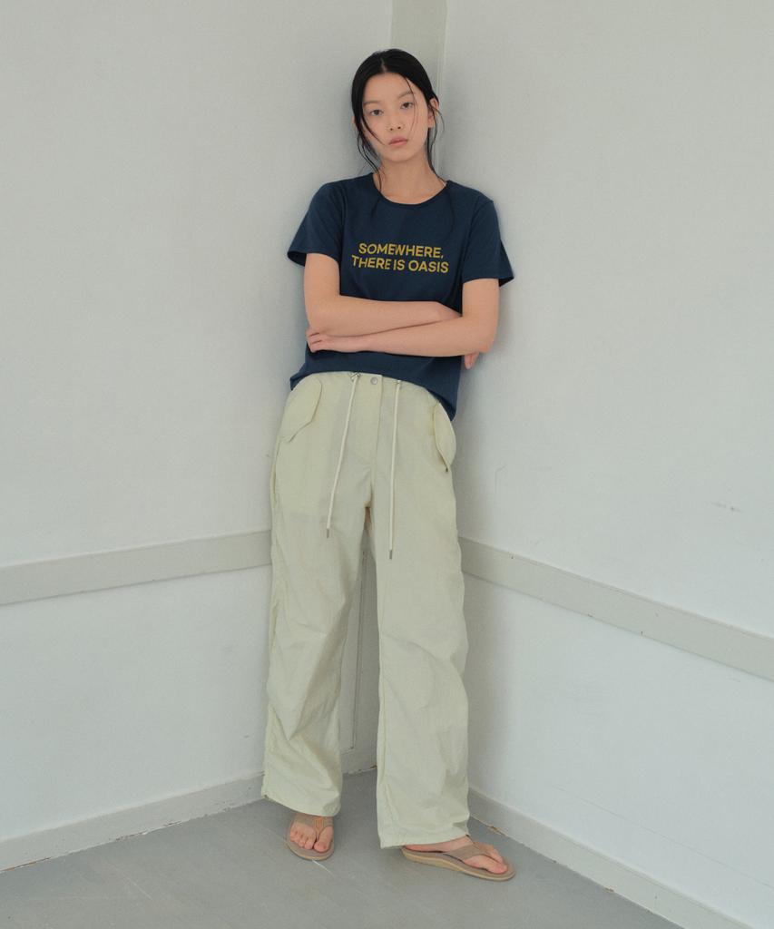 Wednesday Oasis For Woman Stopper Shirred Nylon Pants_Cream(Wb6Pt26)