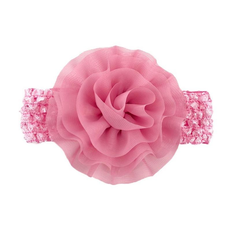 New Baby Headband, Versatile Chiffon Flower Hollow Baby Headscarf, Soft, Comfortable and Elastic Children's Hair Accessories