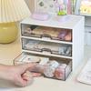 Desktop Storage Box Organizer Desk Pen Holder Transparent Stationery Drawer Storage Rack Multi-functional Student Organizing Box
