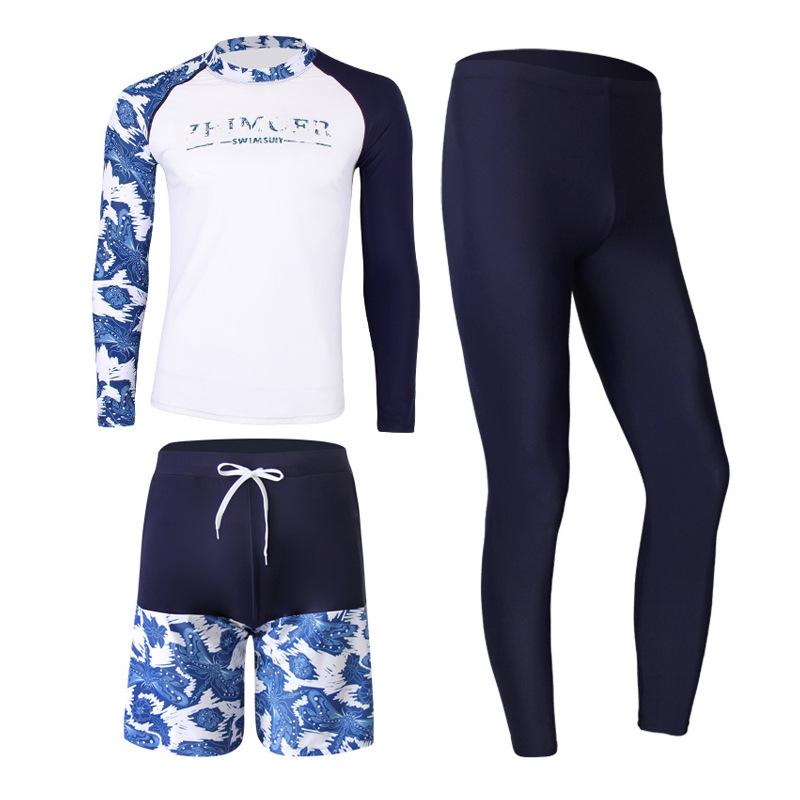 Men's Two-Piece Long Sleeve Wetsuit: Sun Protection, Quick Dry, Slim Fit for Snorkeling, Surfing & Hot Springs