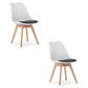 MARK Chair Black and White / Natural Legs X 2