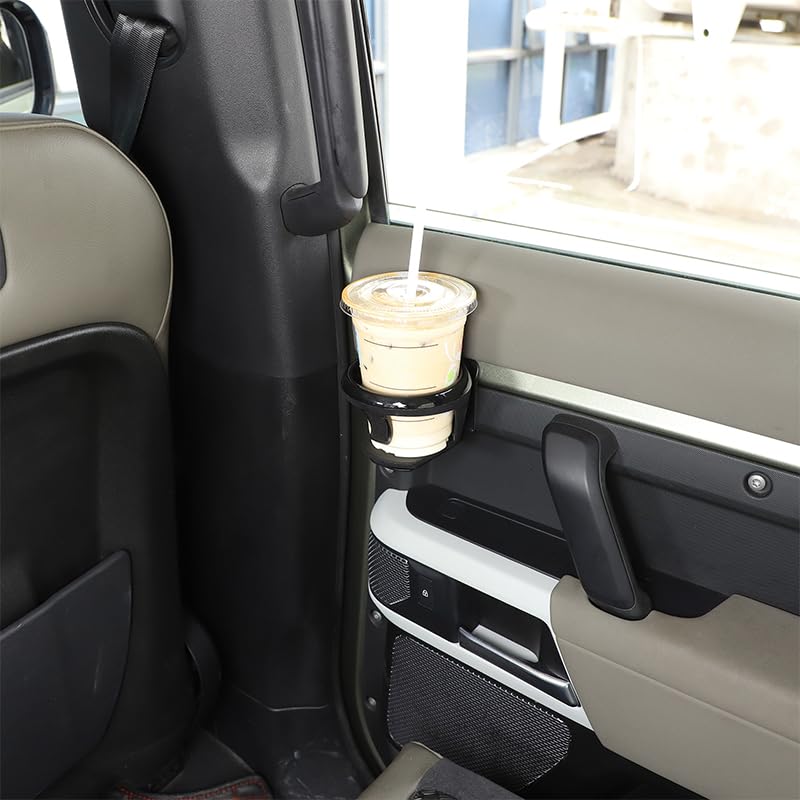 MUMAREN Car Door Water Cup Holder Bottle Stand for Land Rover Defender 90 110 130 Stainless Steel Custom Parts Interior Accessory for both and drive