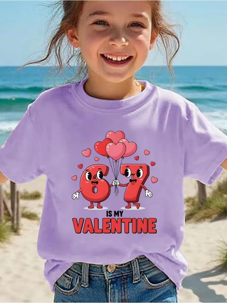 Kids 67 Themed Colorful Print TShirt Soft Cotton Fabric Breathable and Comfortable Ideal for Toddlers and Childrendf0239