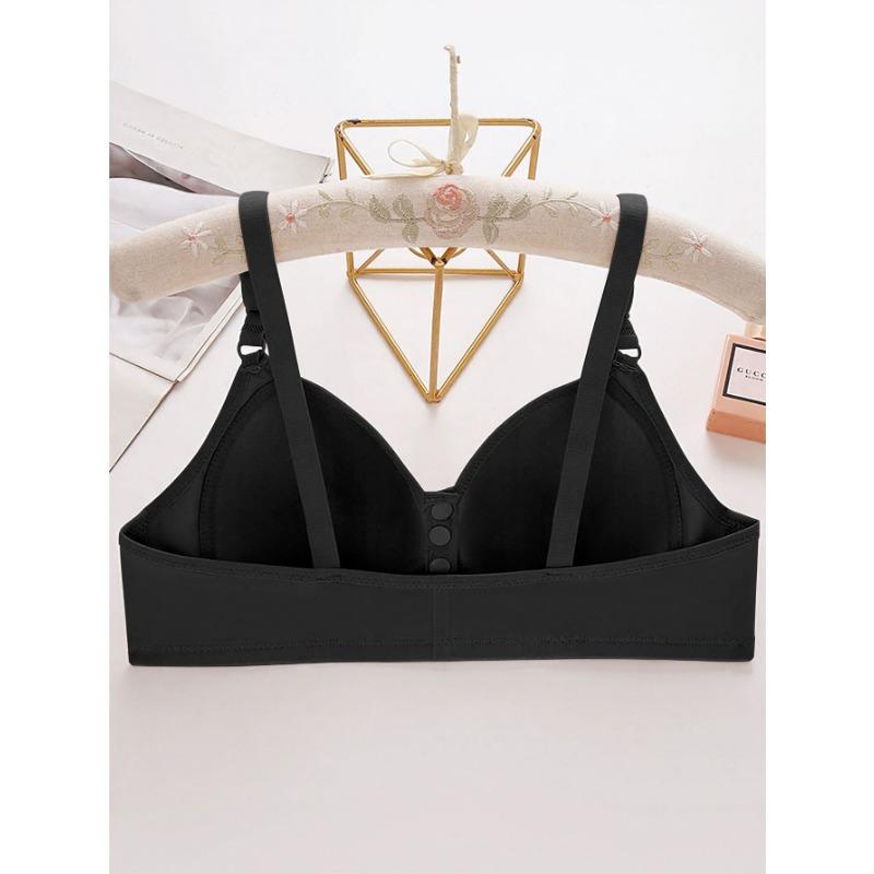 Women Front Clasp Wire Free Back Beautifying Tank Style Thin Plus Size Bra