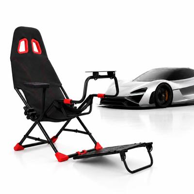 Sim Racing Cockpit Faltbares Simulator Cockpit Sitz mit Lenkradhalterung Schnelle Montage Unterstützt Alle Räder & Pedale für Realistisches Fahren