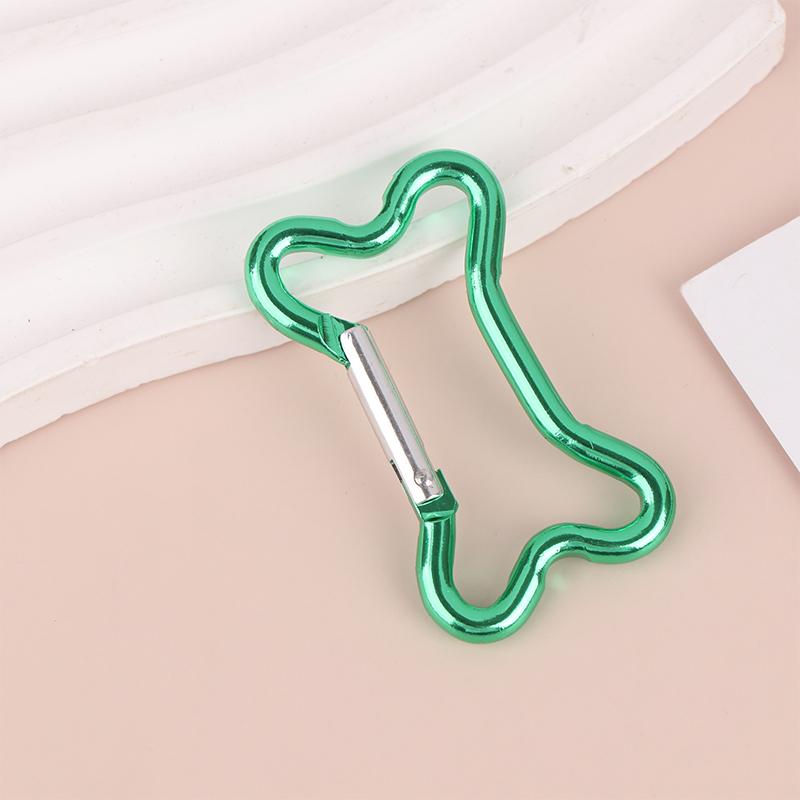 Bone Spring Clasps Aluminum Alloy Spring Buckle Metal Carabiner Keychains Outdoor Camping Accessories