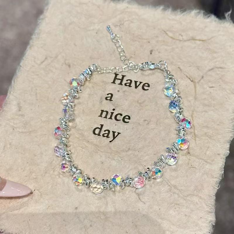 Exquisite Irregular Diamond Candy Bracelet – Spring/Summer High-Grade Women's Colorful Sparkle