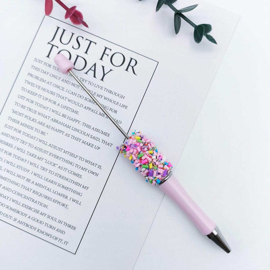 Cute Rotating Bead Pen - Colorful Candy Needle DIY Party Pen