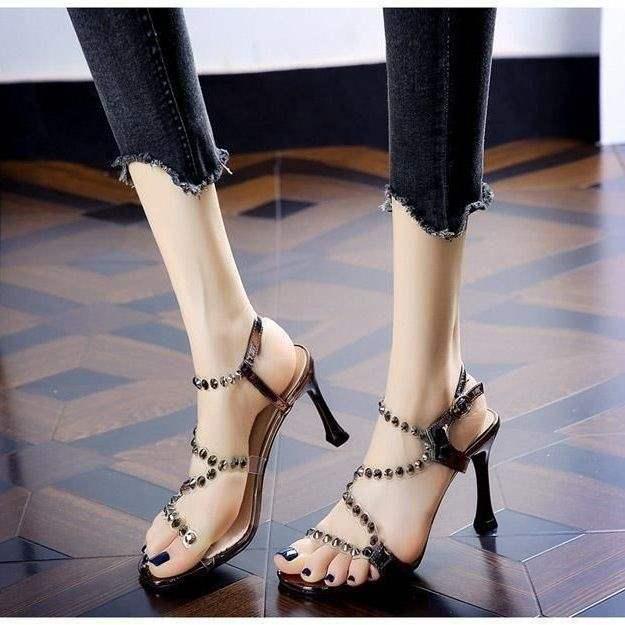 Fairy Rhinestone Stiletto High Heels | 2025 Summer Versatile Sandals