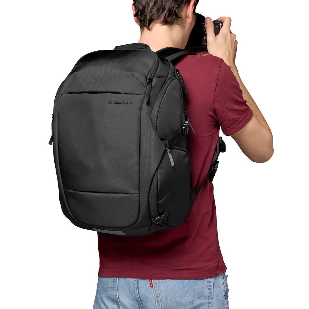 Manfrotto Advanced Travel Backpack M III SLR Mirrorless Camera Water Repellent Material Rain Cover Included MB 19.2L MA3-BP-T