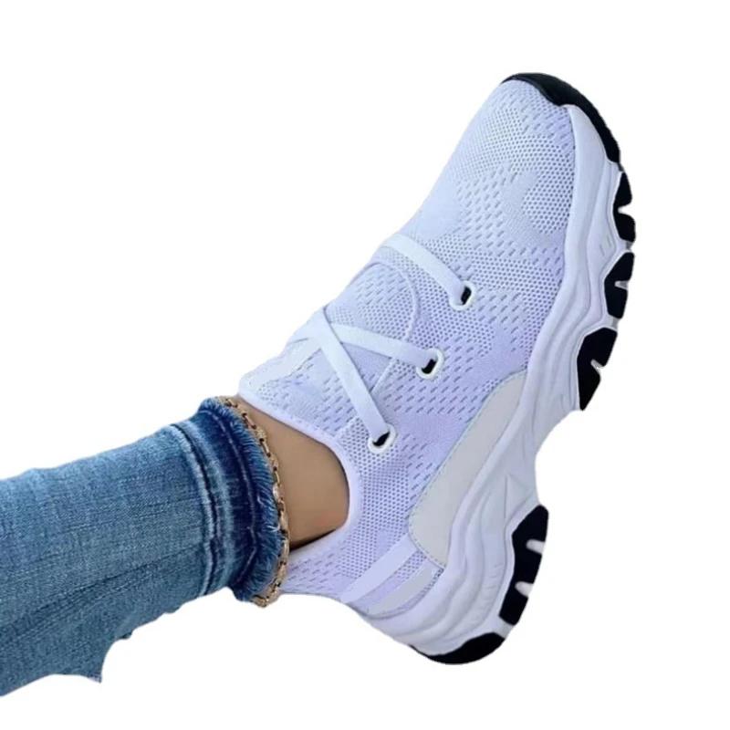 Women's Sneakers Platform Casual Lace Up Sport Design Vulcanized Shoes Tennis Women Shoes Zapatillas MujerSneakers