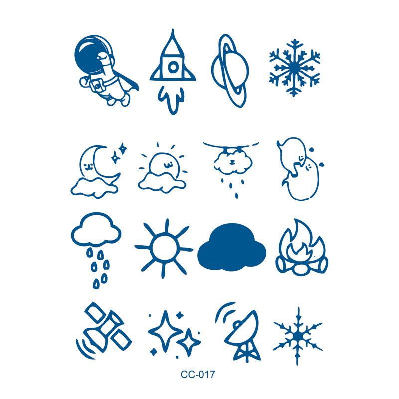 Herbal plant finger cochlear small picture juice tattoo stickers last 15 days ins wind semi-permanent