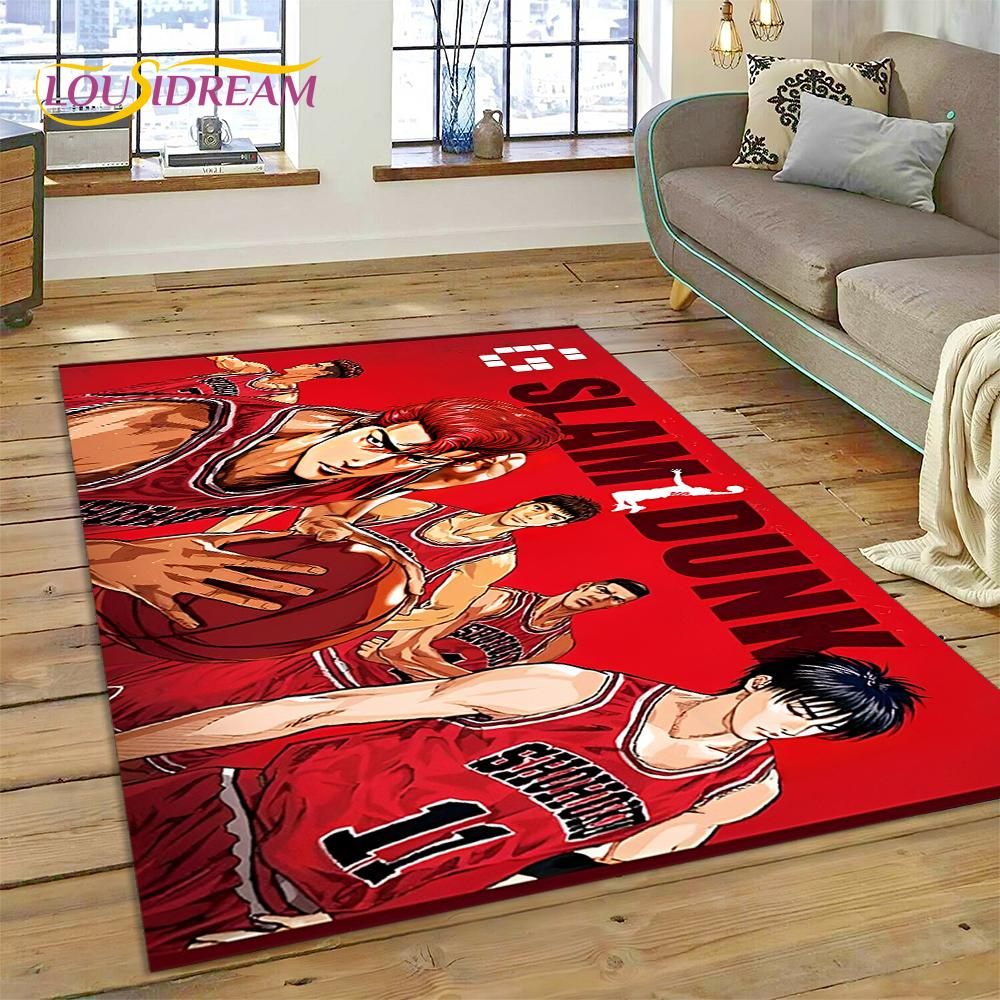 Cartoon Slam Dunk Basketball Anime Rug Carpet for Living Room Bedroom Home Decor,Floor Mat Non-slip Decoration for Sofa Doormat